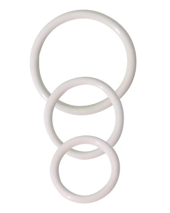 3 Rubber Ring Set White