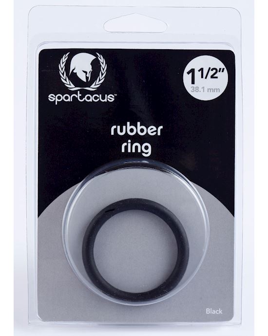 15 Rubber Cock Ring Black