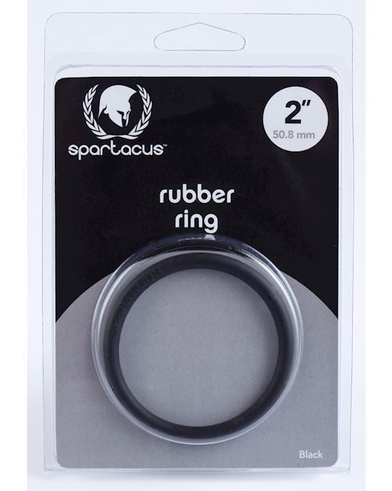 2 Rubber Cock Ring Black