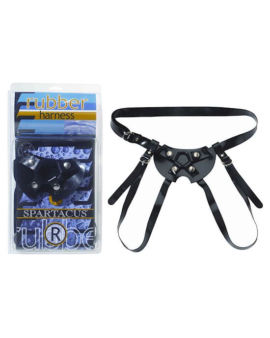 Rubber Dildo Harness Large