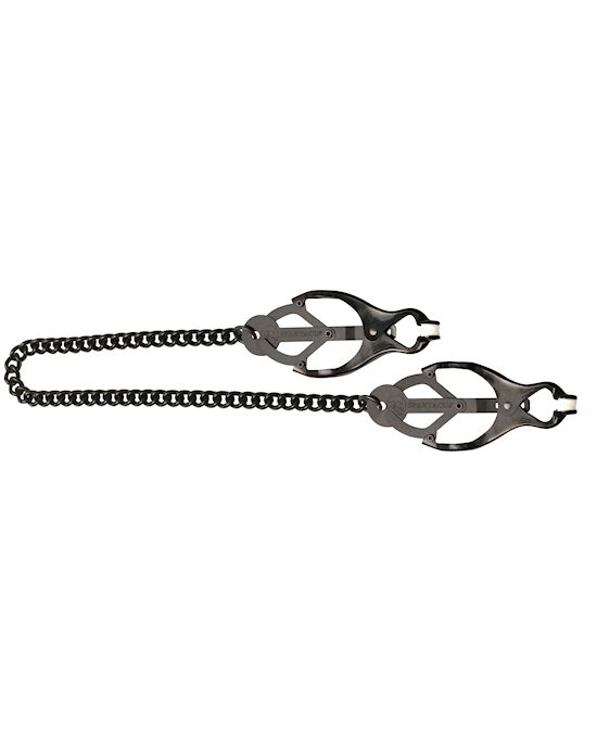 Black Butterfly Clamp With Link Chain