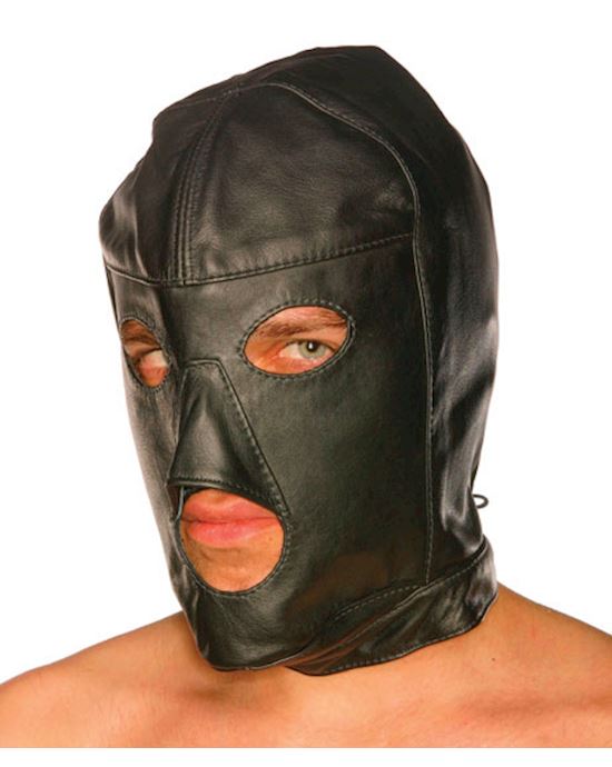 Leather Full Hood With Holes