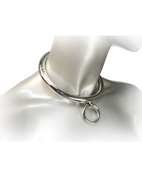 Ladies Rolled Steel Collar With Ring