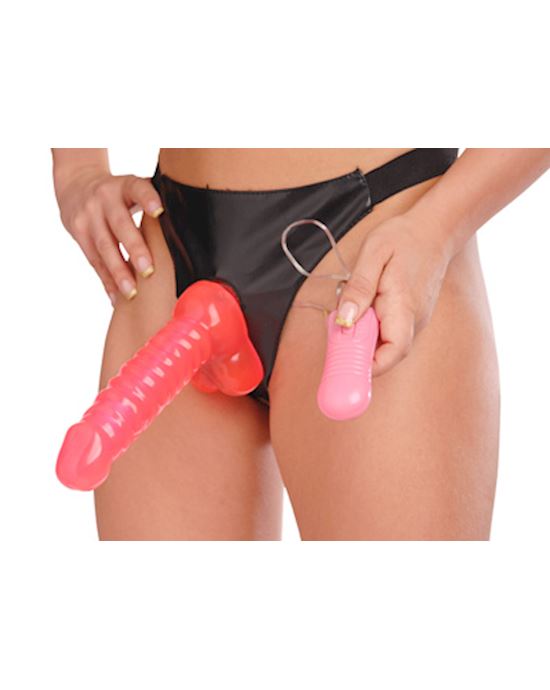 Rock Candy Vibrating Dildo With Strap-on Harness