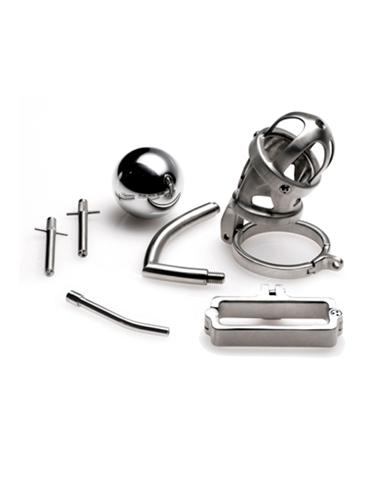Deluxe Chastity Cage With Accessories