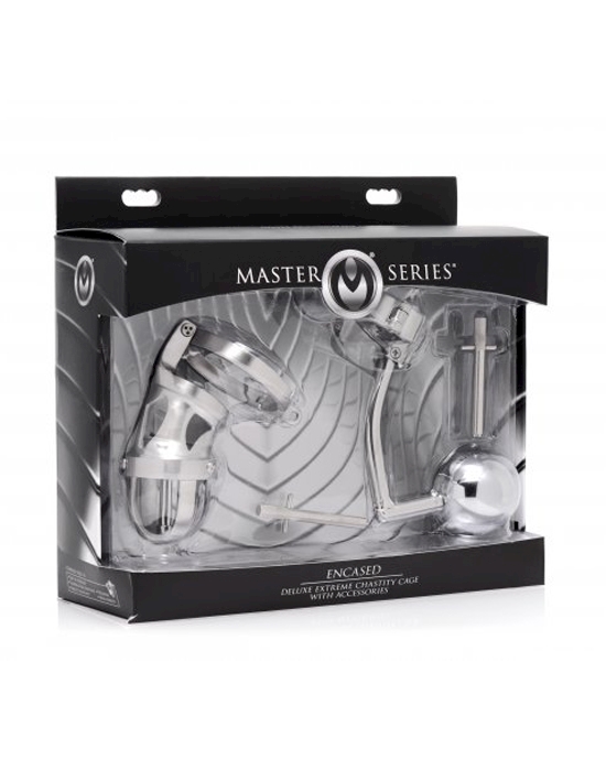 Deluxe Chastity Cage With Accessories