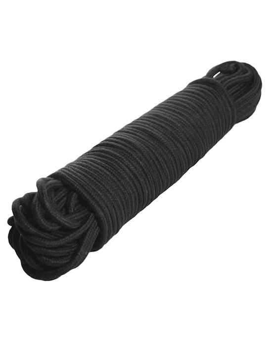 96 Foot Cotton Bondage Rope Black
