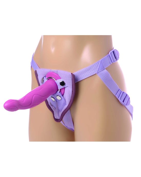 Plush Thruster Universal Strap On Harness With Dildo