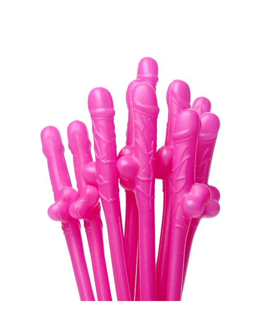 Dicky Penis Sipping Straws 10 Pack