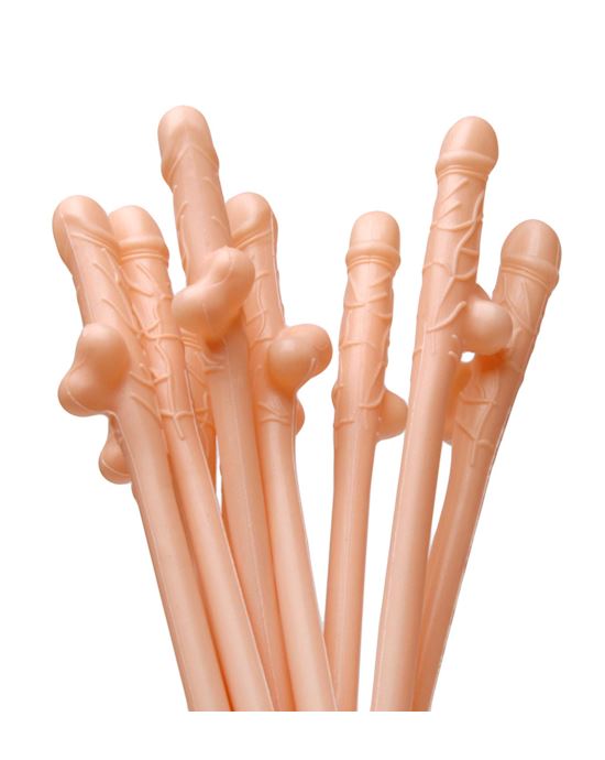 Dicky Penis Sipping Straws 10 Pack