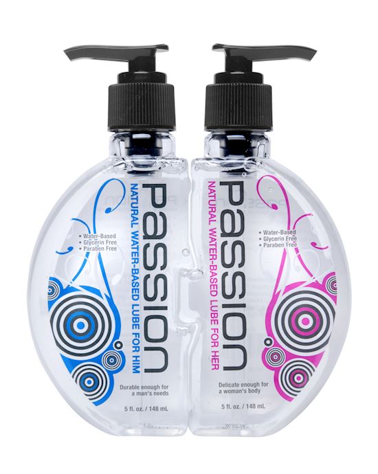 His And Hers Passion Natural Lube Combo Pack 10 Oz