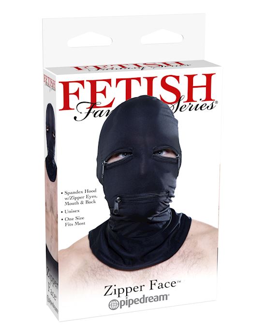 Fetish Fantasy  Zipper Face Hood