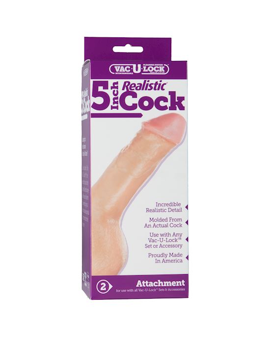 5 Inch Realistic Cock Vac U Lock