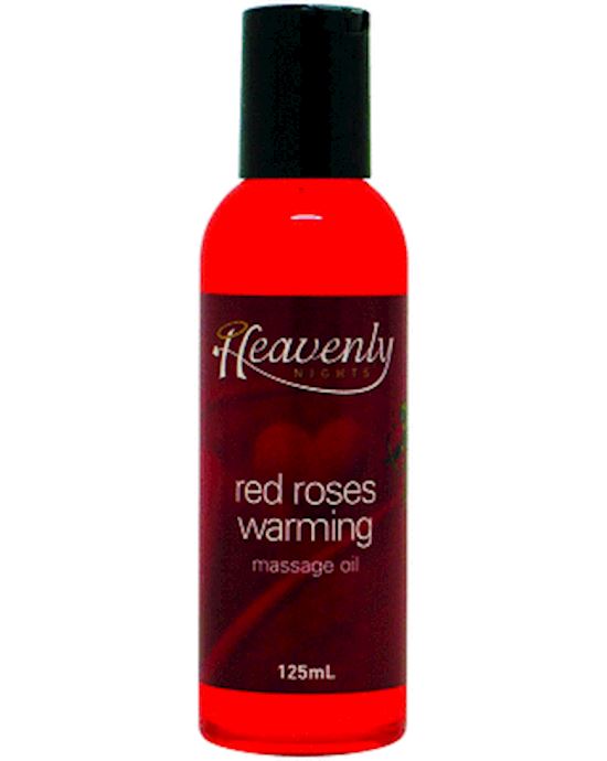 Heavenly Nights Warming Massage Oil Red Roses