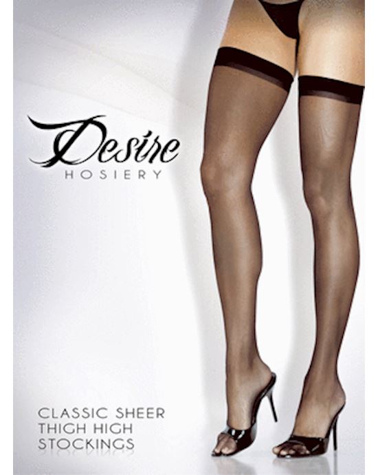 Desire Hosiery Classic Sheer Thigh High Stockings 1000st
