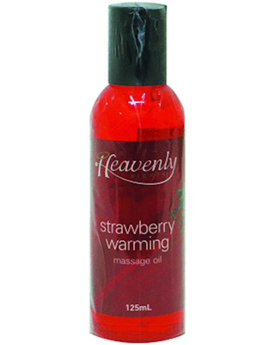 Heavenly Nights Warming Massage Oil Strawberry
