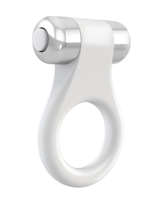 OVO B1 White Chrome Cock Ring