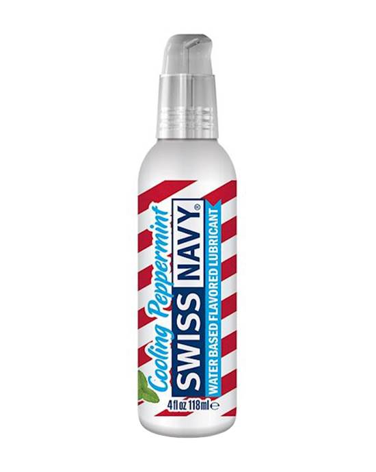 Swiss Navy Water Base Flavored Lubricant Cool Peppermint 4oz 118ml