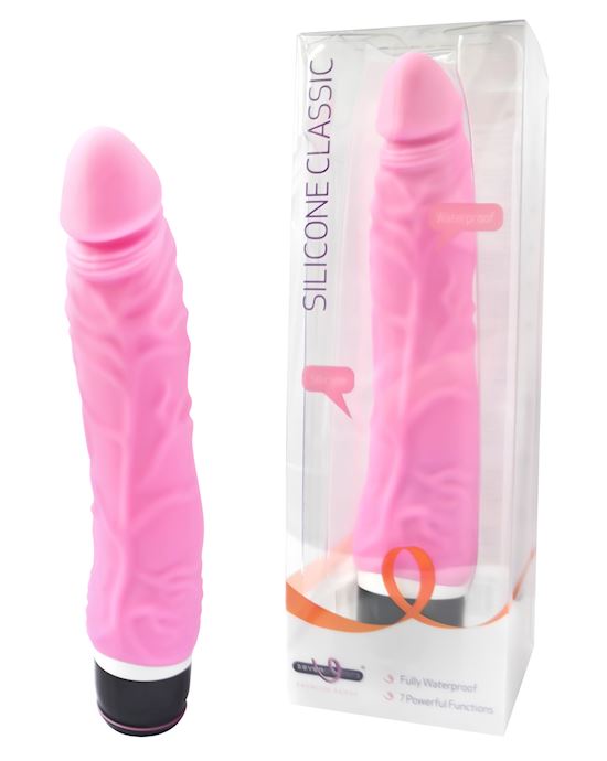 Silicone Classic Vibrator - Thin Veined